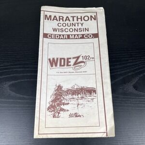 Marathon County Wisconsin Cedar Map County WDEZ 102FM‎